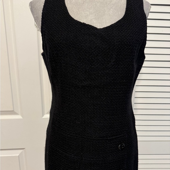 Yves Cossette Depeche Mode Wool Blend Textured Button Shift Dress size 8 - Picture 9 of 14